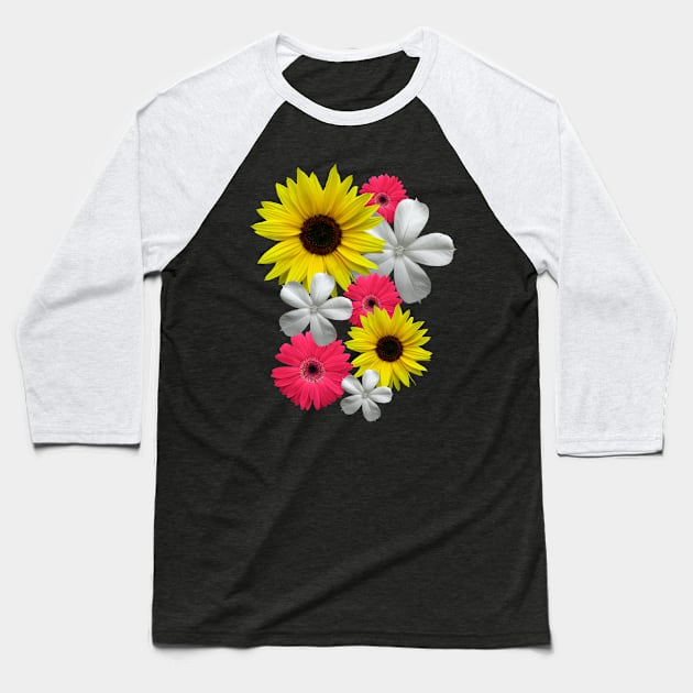 gerbera bloom flower gerberas sunflower floral Baseball T-Shirt by rh_naturestyles